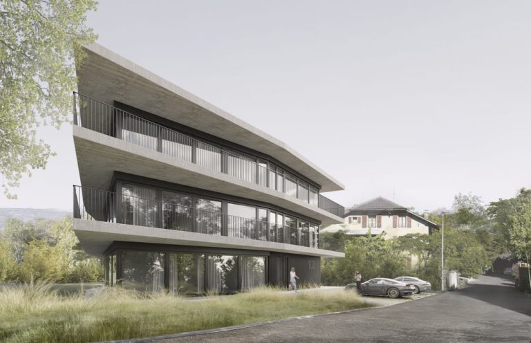Construction neuve d’un immeuble destiné au logement collectif de 8 appartements situé à Nyon.