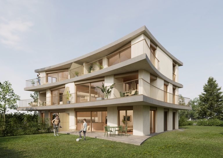 Construction d’un immeuble collectif THPE de 6 logements sur parking commun